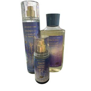 Bath & Body Works (3) Piece Frosted Coconut‎ Snowball Set NEW